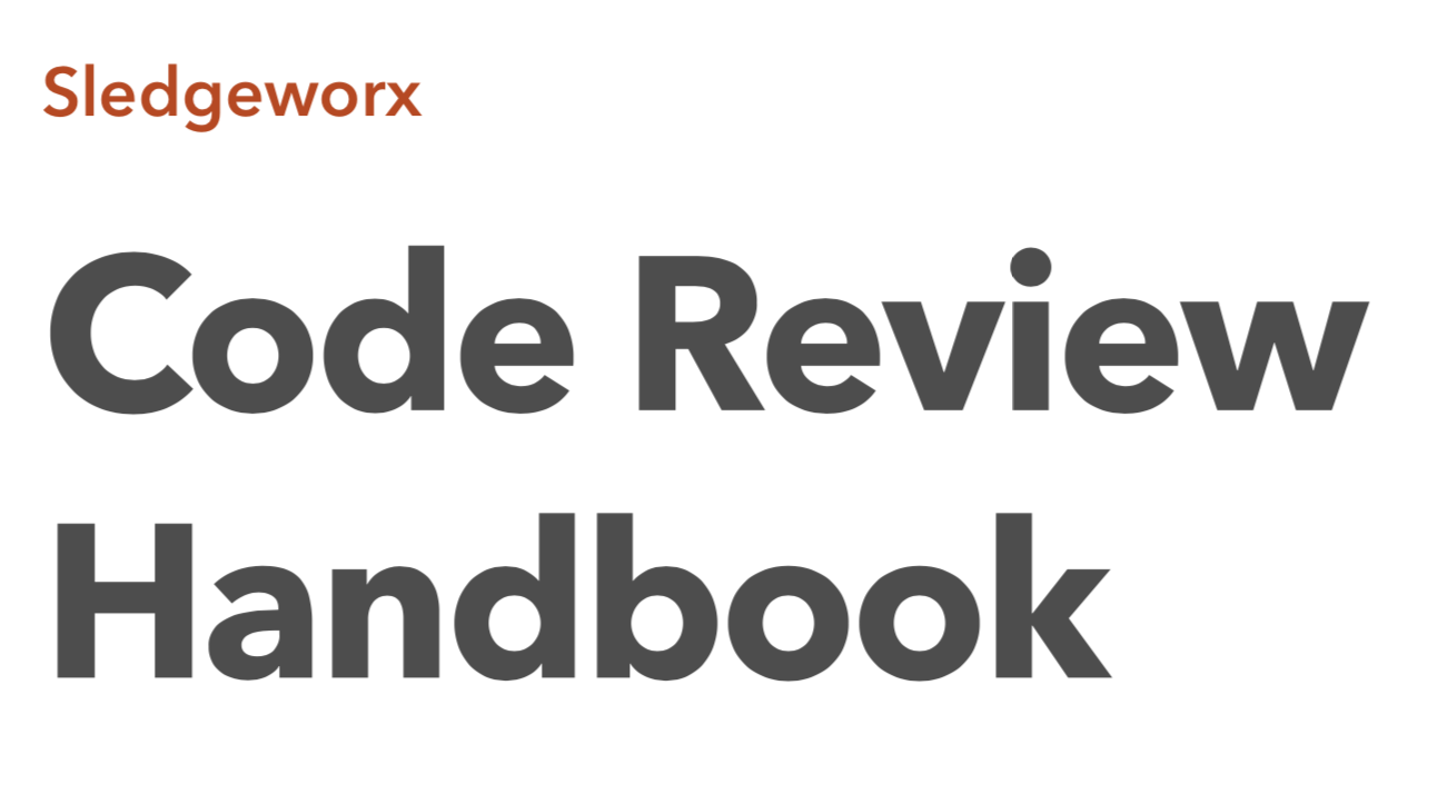 Sledgeworx: Code Review Handbook